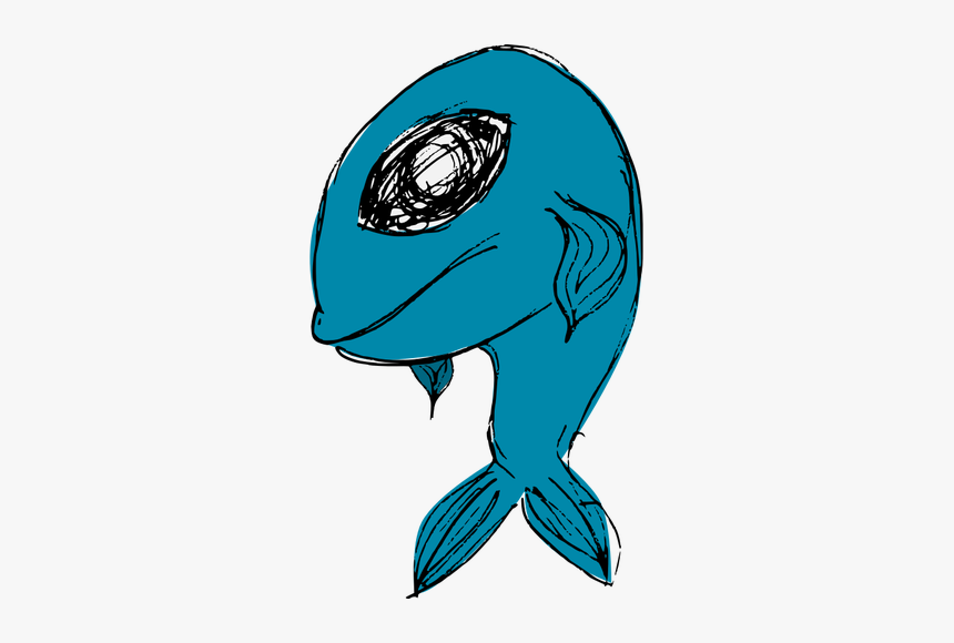 Blue Cartoon Fish Vector Illustration - Clip Art, HD Png Download