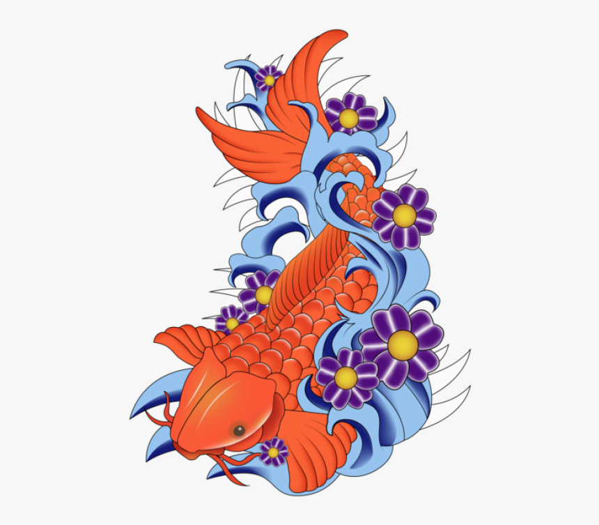 Koi Fish Free Vector, HD Png Download