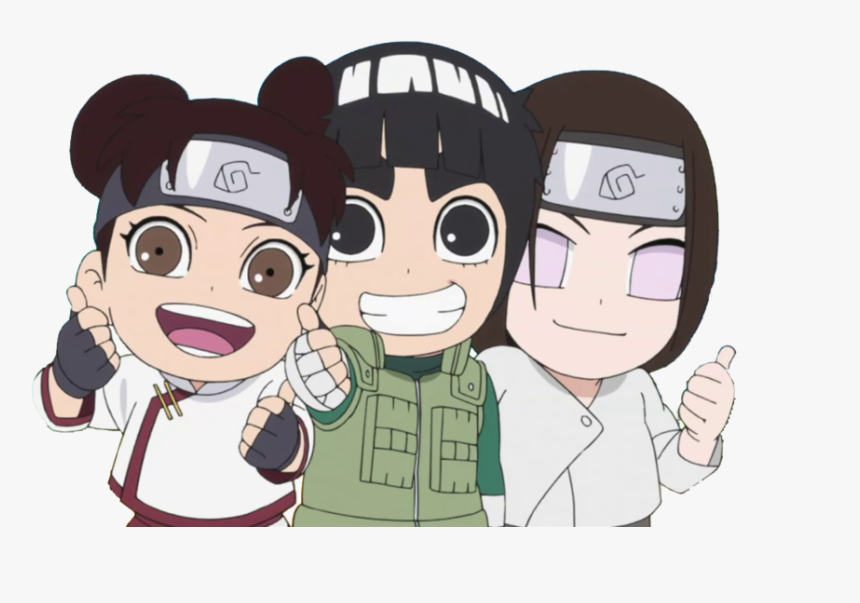 Anime, Naruto, And Rock Lee Image - Neji Tenten E Rock Lee, HD Png Download