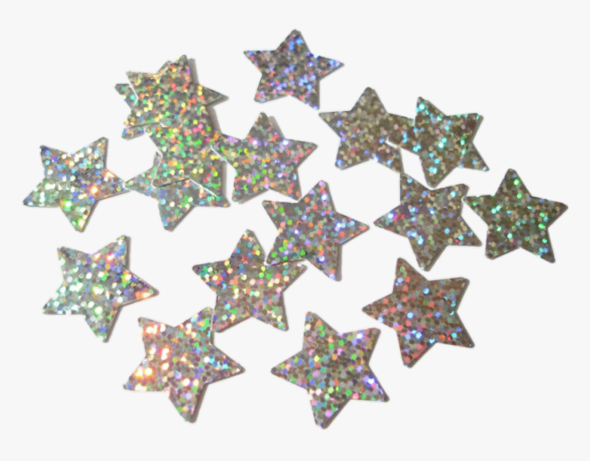 Transparent Star Glow Png - Stars Holographic Confetti Png, Png Download