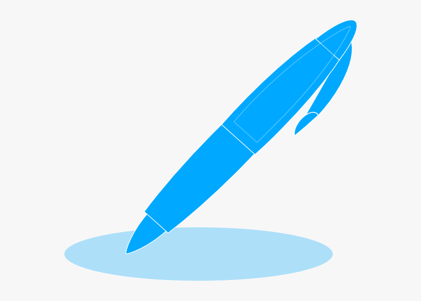 Blue Pen Svg Clip Arts - Blue Pen Clipart, HD Png Download
