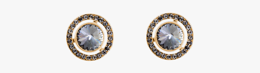Ioaku Stud Earrings Swarovski Gold Smoke - Earrings, HD Png Download