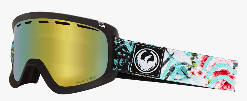 Flaunt With Lumalens Gold Ionized Dark Smoke Lens - Women Dragon Snow Goggles, HD Png Download