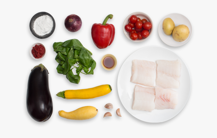 Cod & Summer Squash Ratatouille With Roasted Potatoes - Natural Foods, HD Png Download