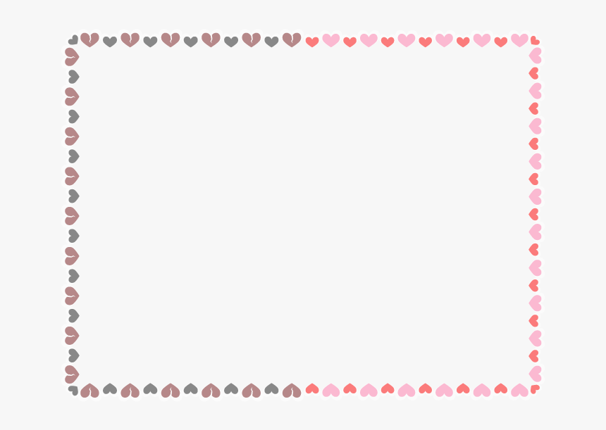 Hearts Frame Png - Frame Hearts Png, Transparent Png