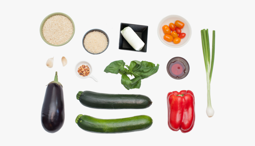 Ratatouille-filled Zucchini With Tomato & Basil Quinoa - Zucchini, HD Png Download