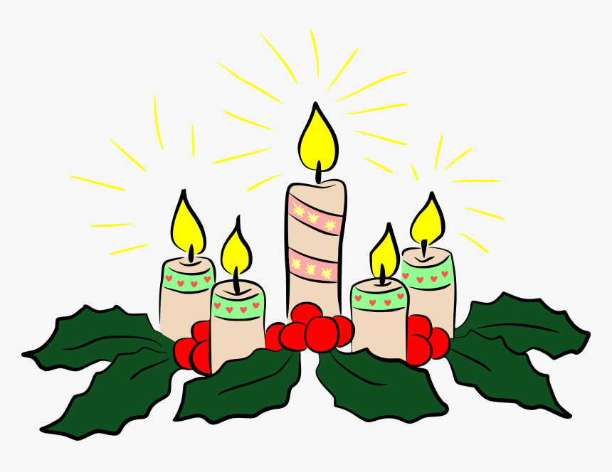 Candles Big Image Png - Christmas Candles Clipart Black And White, Transparent Png