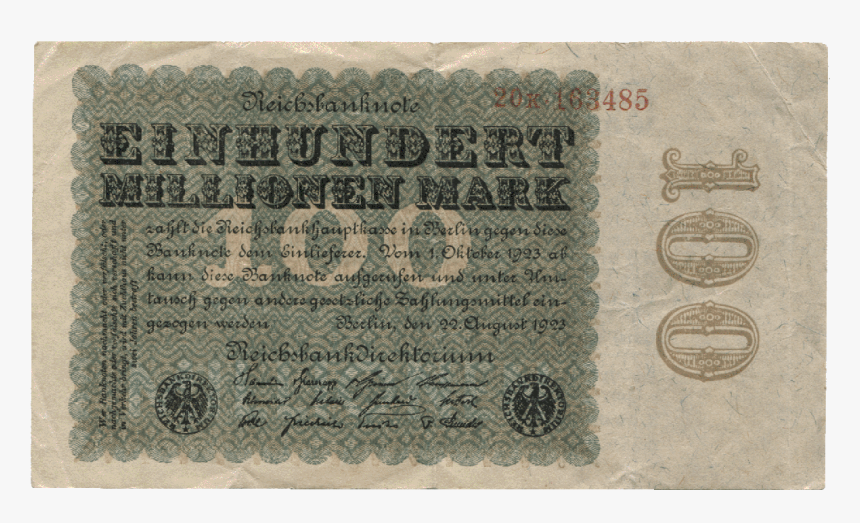Einhundert Millionen Mark, HD Png Download