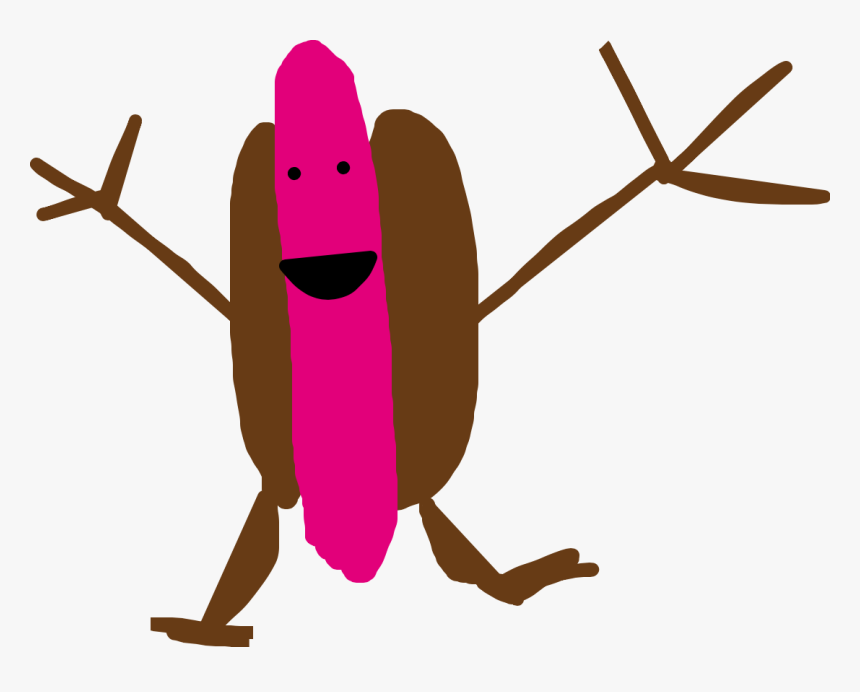 The Length Of Hotdog Is 10 Feet He Likes Carry Hot, HD Png Download