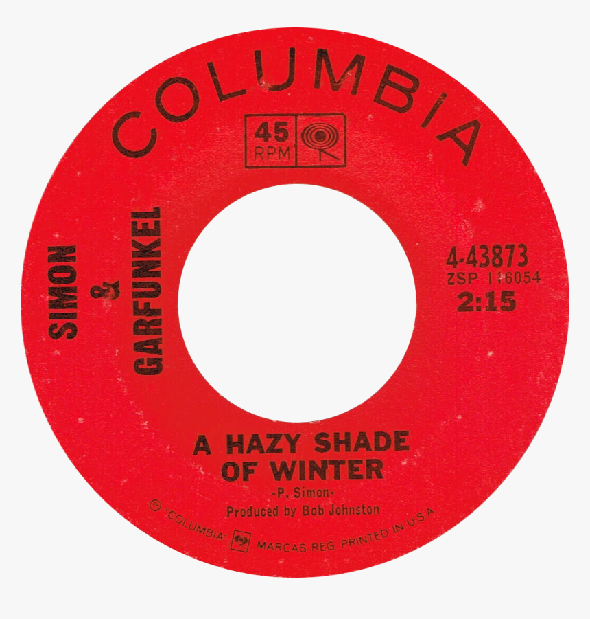 A Hazy Shade Of Winter By Simon & Garfunkel Us Vinyl - Circle, HD Png Download