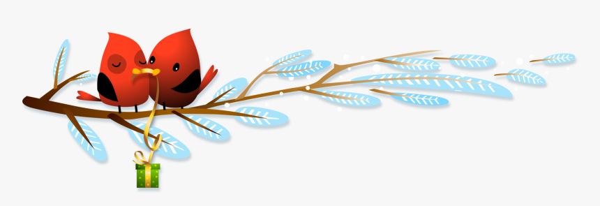 Christmas Birds Png High-quality Image - Christmas Love Birds, Transparent Png