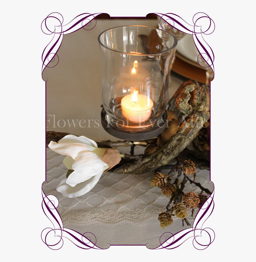 Rustic Christmas Table Centrepiece Candle Decoration - Advent Candle, HD Png Download