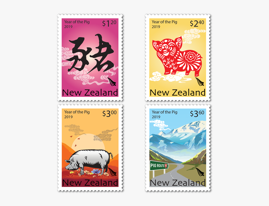 Year Of The Pig Stamp 2019, HD Png Download