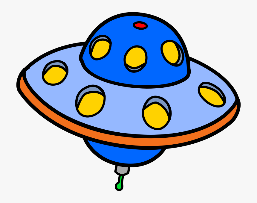 Ufo Black And White Clipart, HD Png Download