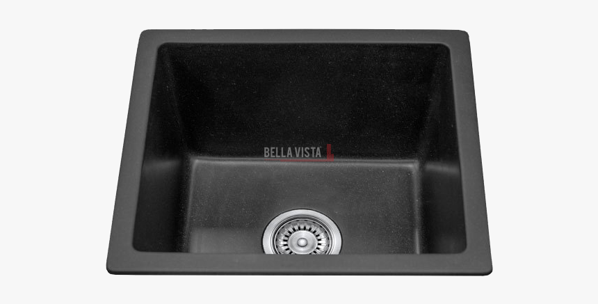 S4641-b Single Bowl Black Kitchen Sink 460 X 410mm - Black Single Bowl Sink, HD Png Download