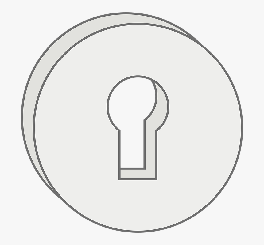 Keyhole, Keyhole Plate, Lock, Key, Door, Closed, HD Png Download