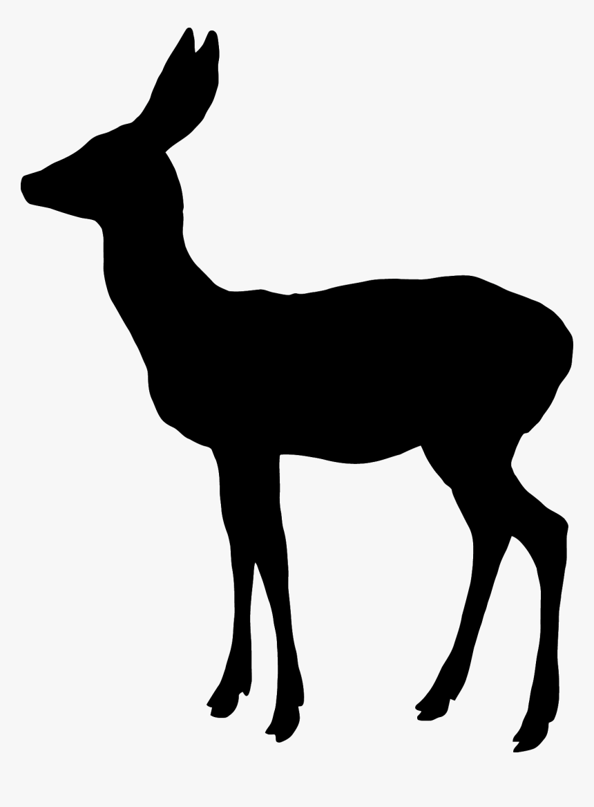 White-tailed Deer Reindeer Elk Moose - Christmas Girl Silhouette, HD Png Download