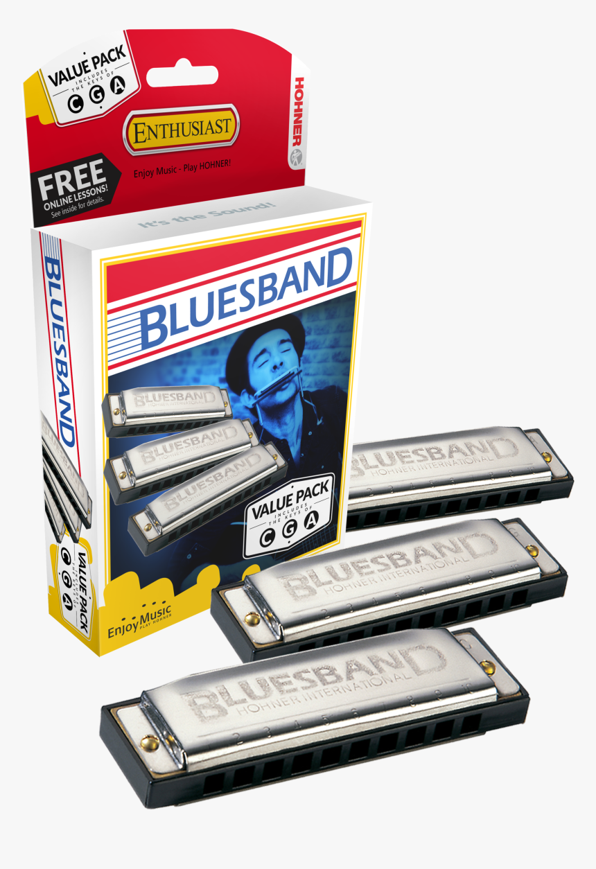 Hohner Blues Band 3 Pack Harmonicas 
 Class - Hohner Bluesband Harmonica, HD Png Download