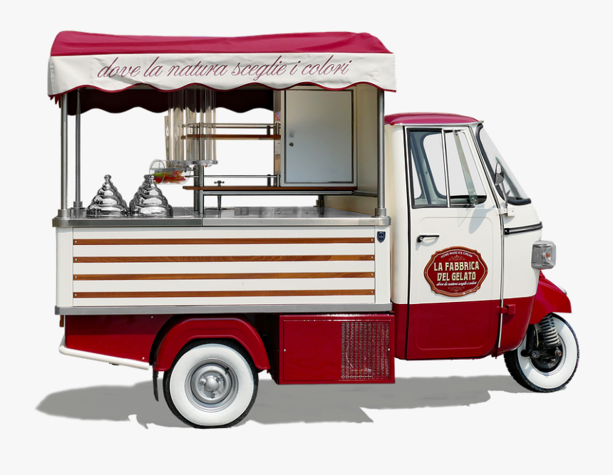 Italy, Ice Cream Truck, Ice Cream, Summer - Dondurma Arabası, HD Png Download