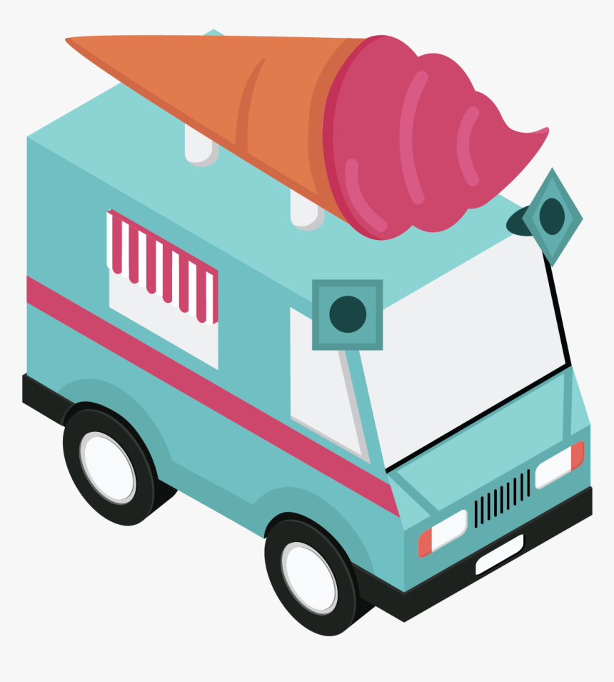 Transparent Ice Cream Truck Png, Png Download