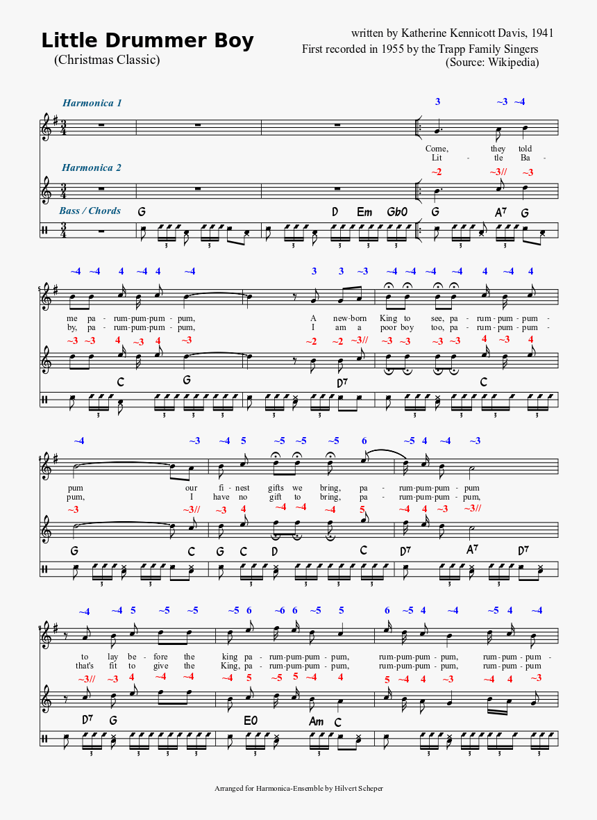 Danny Boy Harmonica Chromatic Tab, HD Png Download