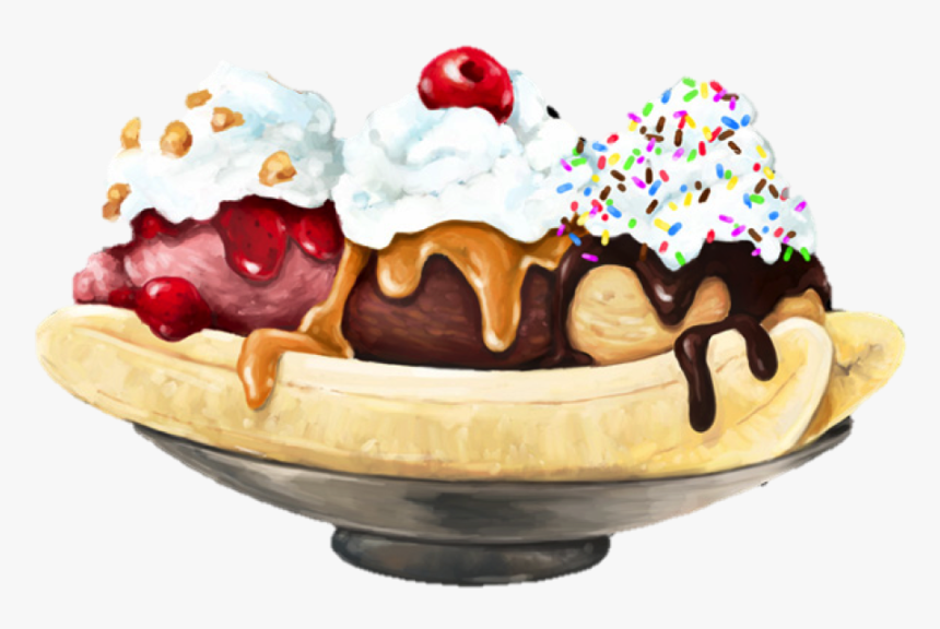 Ice Cream Banana Splits, HD Png Download