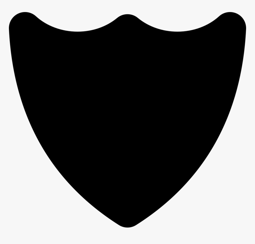 Shield Black Shape - Heart With Shine, HD Png Download