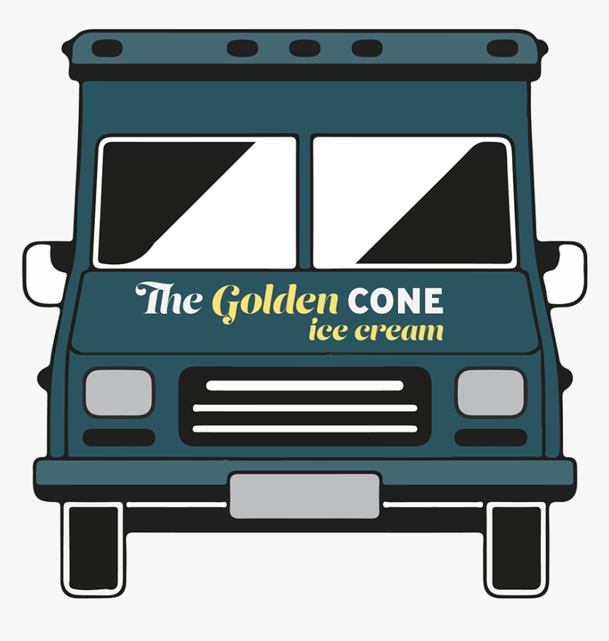 Fictitious Ice Cream Truck With Billboard And Banner - Food Truck, HD Png Download