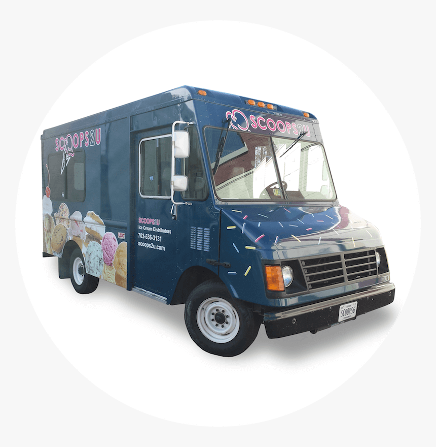 Ice Cream Truck White Background, HD Png Download