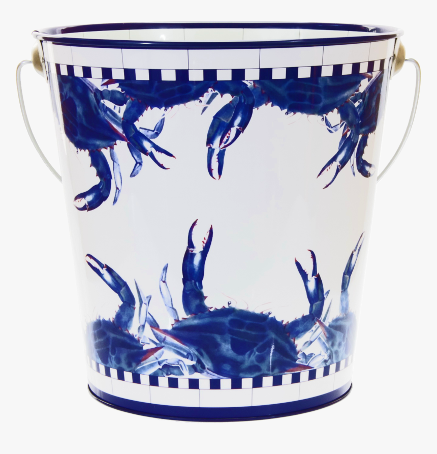 Blue Crab Pattern - Bucket, HD Png Download