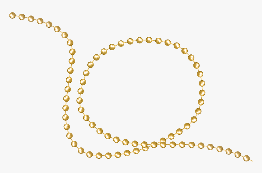 Transparent Necklace Chain Png - Gold Mardi Gras Beads Png, Png Download