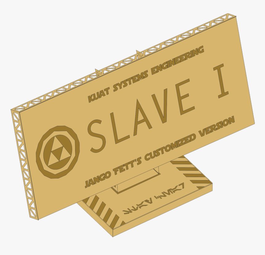 Green Strawberry Label ”jango Fett´s Slave I” Photoetch - Signage, HD Png Download