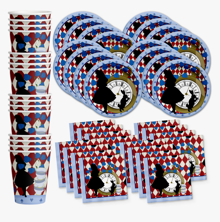 Alice In Wonderland Birthday Party Tableware Kit For - Alice And The Wonderland Birthday Party, HD Png Download