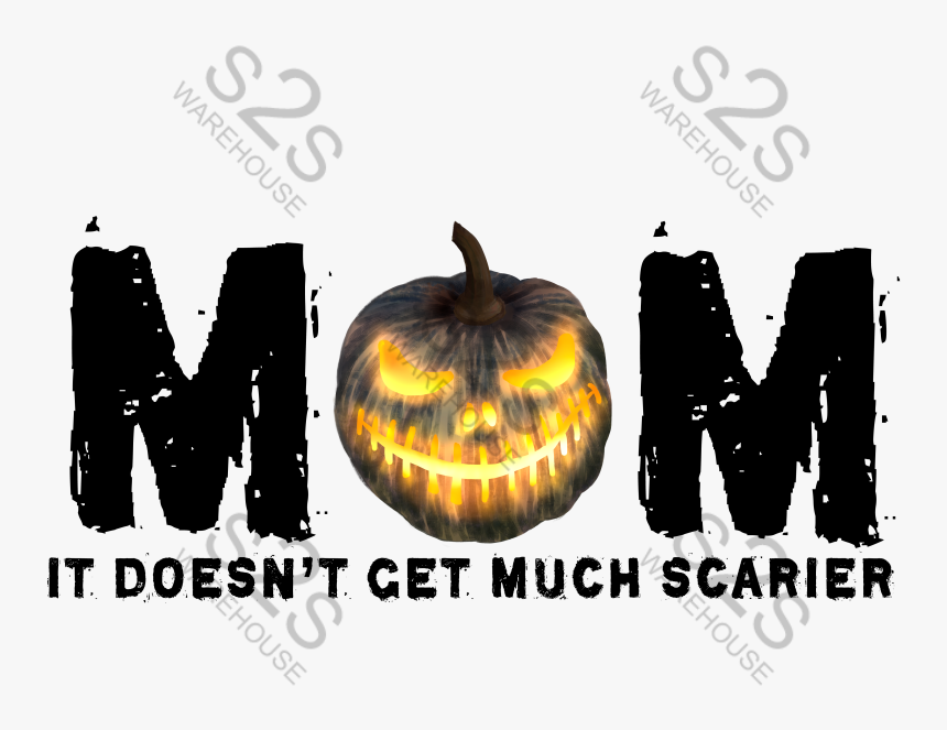 Mom Scary Pumpkin - Jack-o'-lantern, HD Png Download