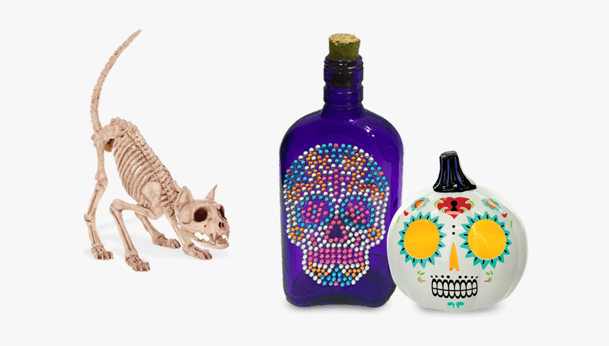 Halloween Decor - Glass Bottle, HD Png Download