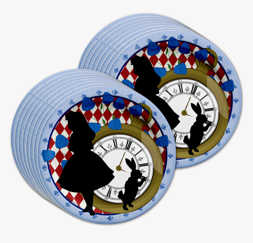 Alice In Wonderland Birthday Party Tableware Kit For - Wall Clock, HD Png Download
