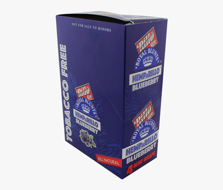 Royal Blunts Rillo Size Hemp Wraps Blueberry Flavor - Carton, HD Png ...
