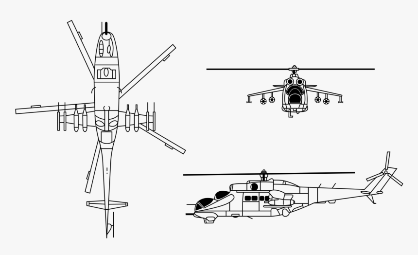 2000px Mil Mi 24 Hind - Mil Mi 24 Hind, HD Png Download
