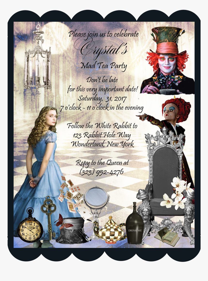 Alice In Wonderland Clock Png, Transparent Png