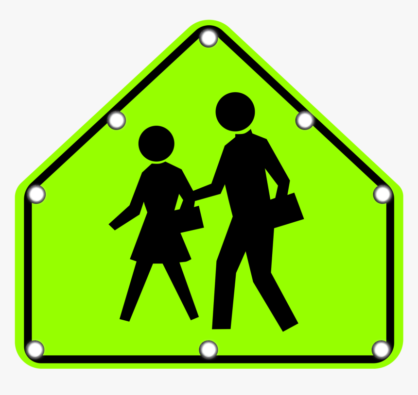 School Crossing Sign, HD Png Download
