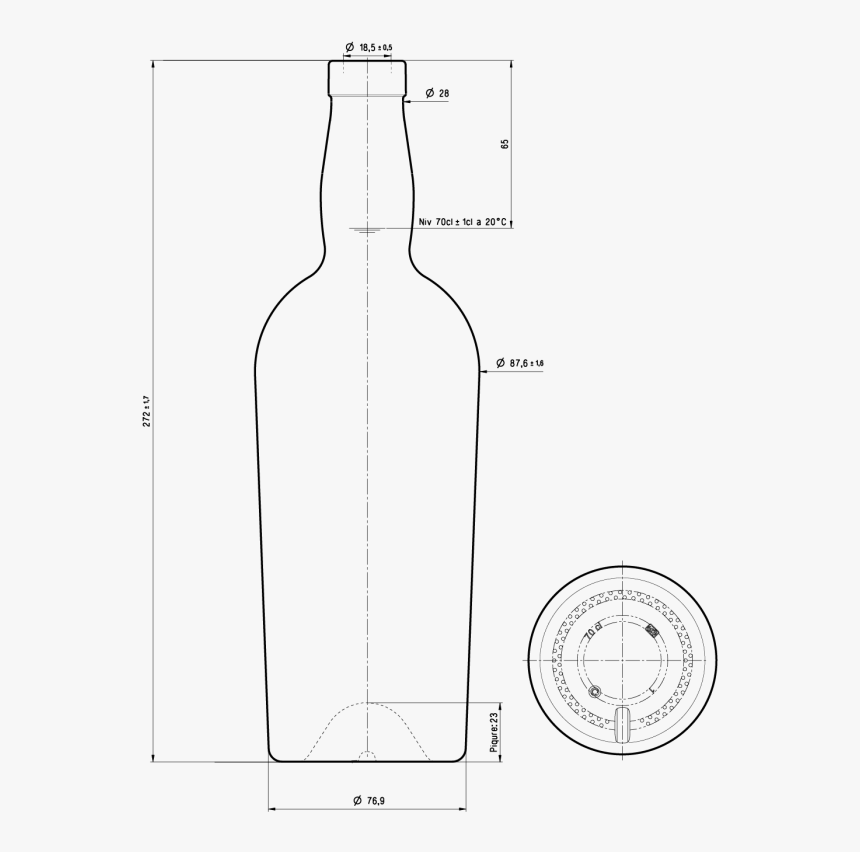 Glass Bottle, HD Png Download