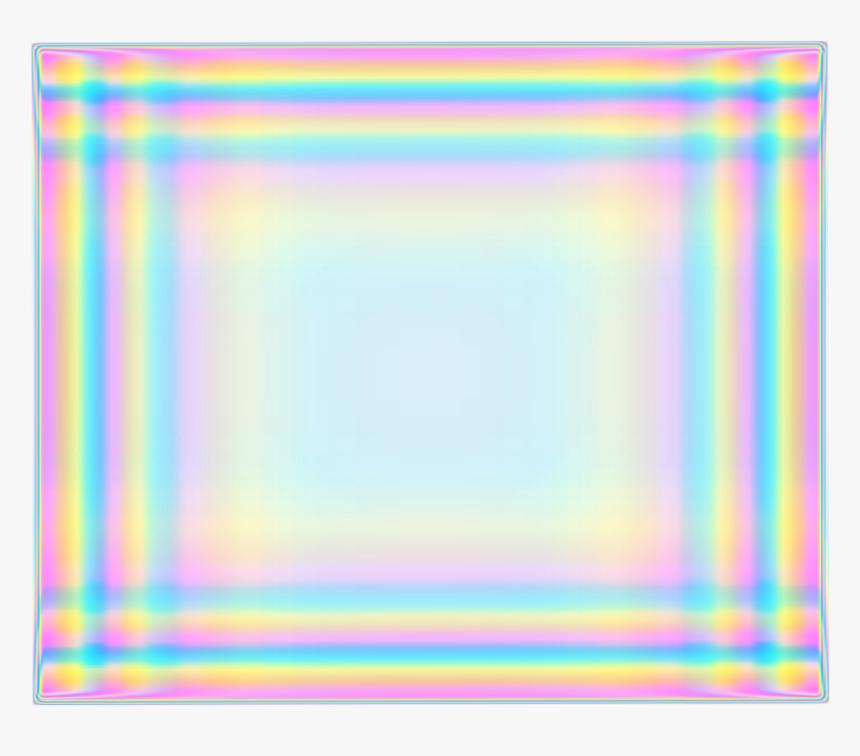 #rainbow #holo #holographic #frame #transparent - Rainbow Frame Transparent, HD Png Download