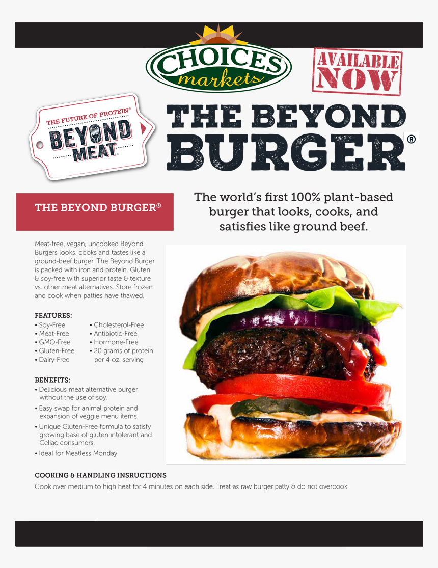 Beyond Meat Burger Gluten Free, HD Png Download