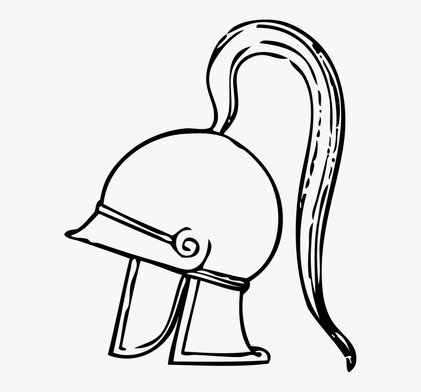 Helmet, Armor, Fighter, Greek - Greek Clip Art, HD Png Download