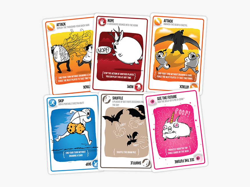 Exploding Kittens Card Game, HD Png Download