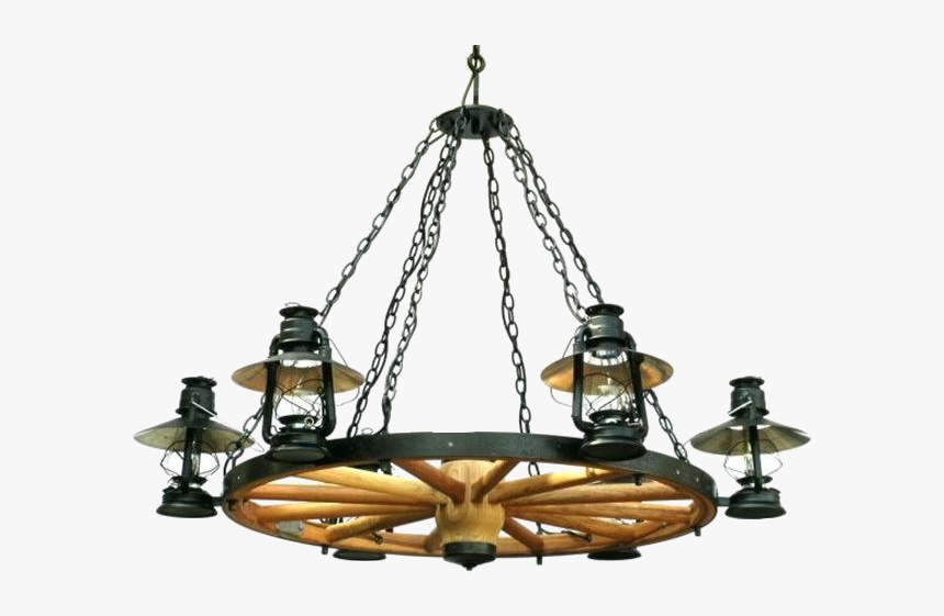 Wagon Wheel Chandelier Png, Transparent Png