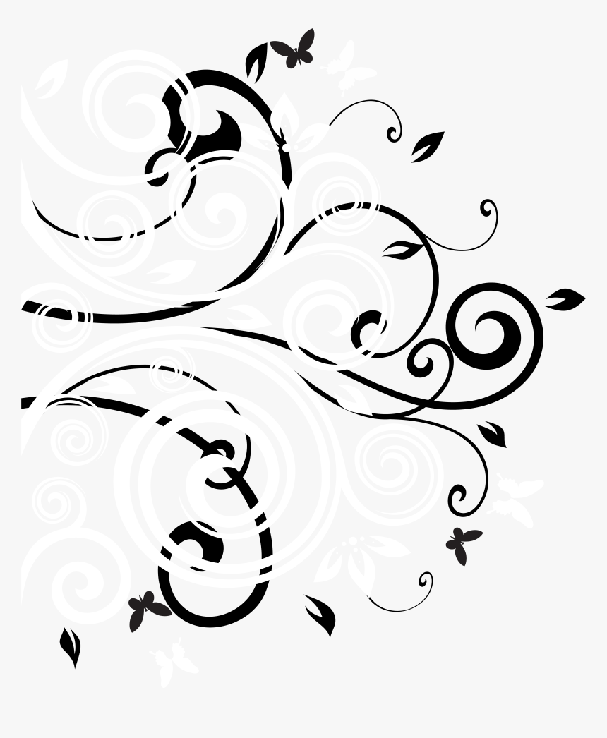 Black White Decor Png Clip Art Image Ⓒ, Transparent Png , Transparent
