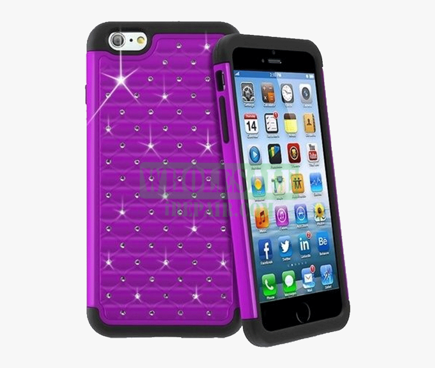 Iphone 6 Purple Diamond Tough Protector Case - Iphone 6 Black Diamond, HD Png Download