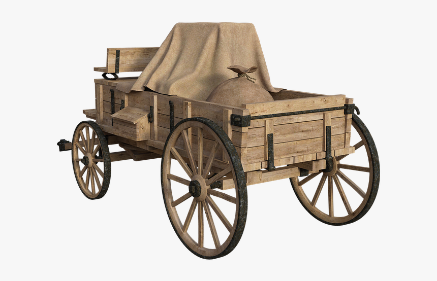 Wagon, Items, Covered, Wheels, Antique, Old, Horse - Old Items Png, Transparent Png