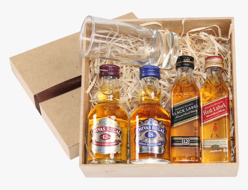Kit Mini 4 Whiskys 3252 - Glass Bottle, HD Png Download